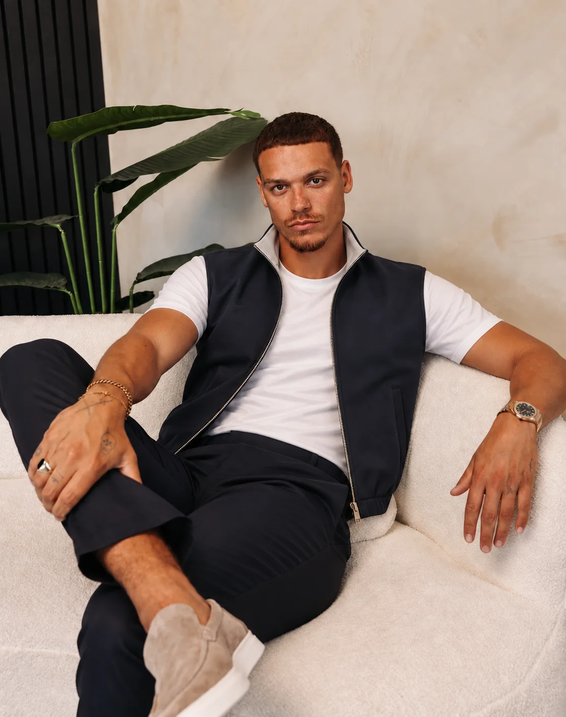 Deluxe Bodywarmer Grey Navy